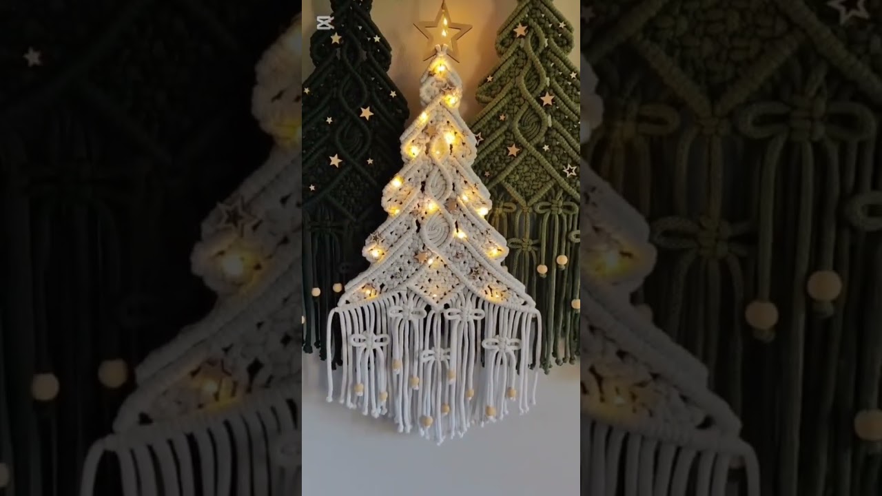 💚 Świateczne drzewka z makramy - proste, a jakie efektowne!🌲 Zamów makramowe drzewko - FB lub DM🎄