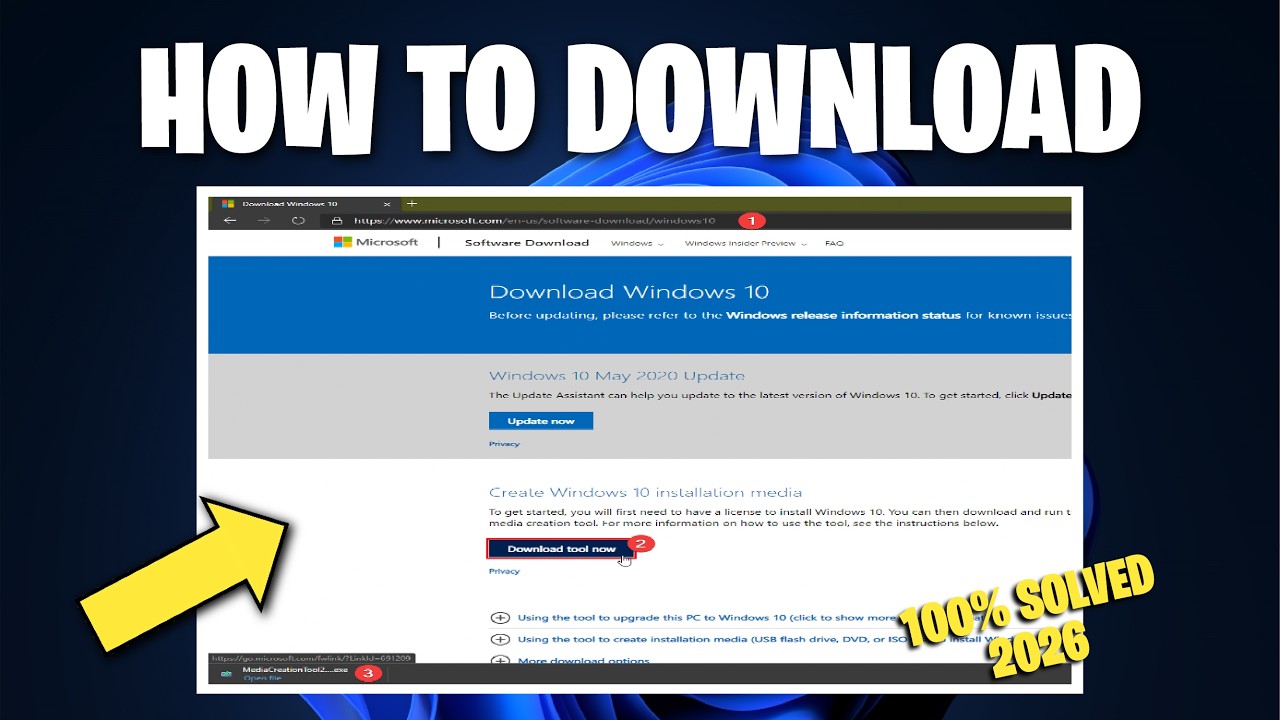 How to Download Windows 10 ISO File ( From Microsoft Website ) - YouTube