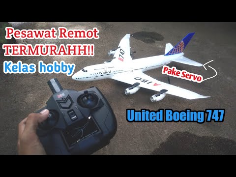 Pesawat Remot Termurah! Kelas hobby | Unboxing dan Review WlToys A150 Boeing 747 Airplane Wnited. 