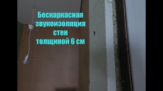 Тонкая бескаркасная шумоизоляция стен.