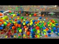 Marble run ASMR ☆ Yellow croon & water tank & colorful ball