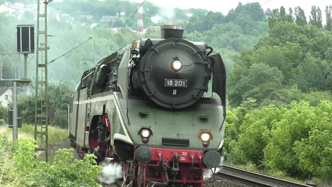 Mit 18 201 am Rhein entlang | 90 Jahre Rheingold (HD)