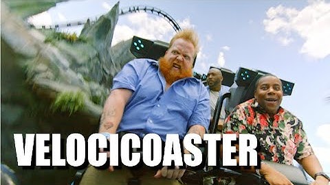Velocicoaster FRONT-ROW POV!!! | Mr. Hamilton and Kenan Thompson Ride a Roller Coaster!