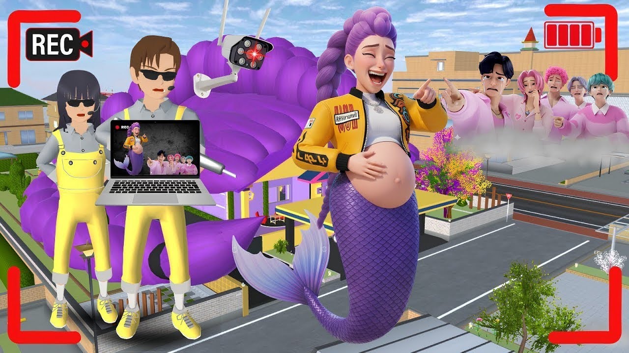 YUTA MIO PANIC: CCTV Records Mermaid Rumi Pregnant with KPOP Demon HunterBaby🔥😱SAKURASCHOOLSIMULATOR