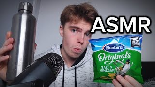 ASMR | Eating Salt & Vinegar Chips And Drinking Water Looped (ASMR)