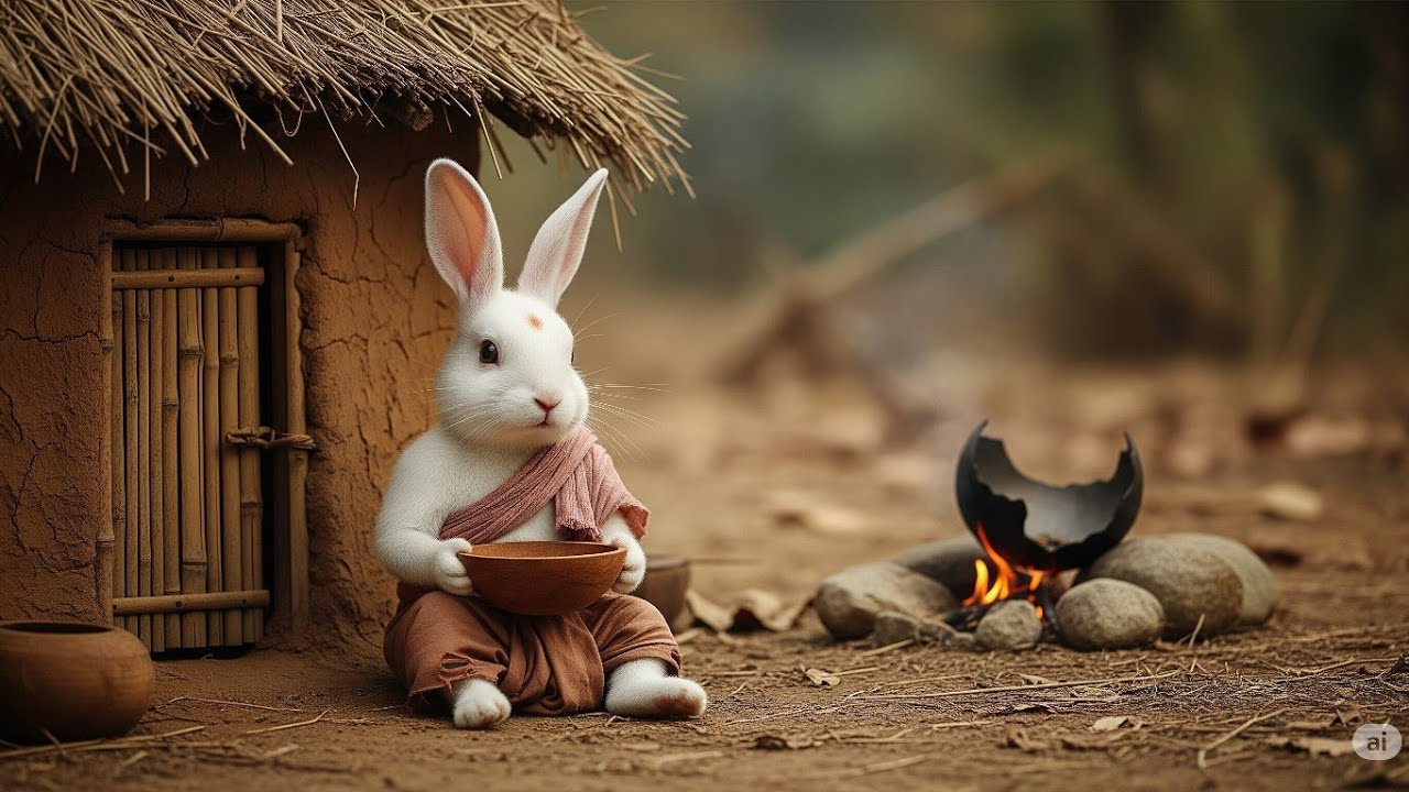 Poor Rabbit Real poor rabbit full day routine #poorrabbit #poorpuppy #kitten - YouTube