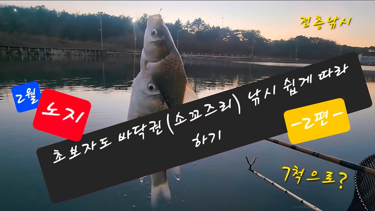 [전층낚시] -2편- 초보자도 바닥권(소꼬즈리)낚시 쉽게 따라하기!  #중층낚시 #fishing #내림낚시 #붕어낚시#수제찌만들기#소꼬즈리