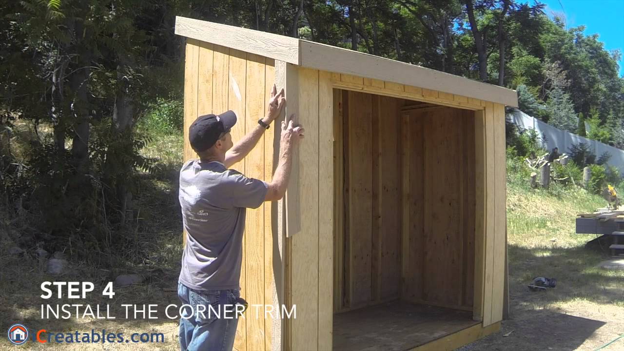 how to build a lean to shed - part 6 - trim install - youtube