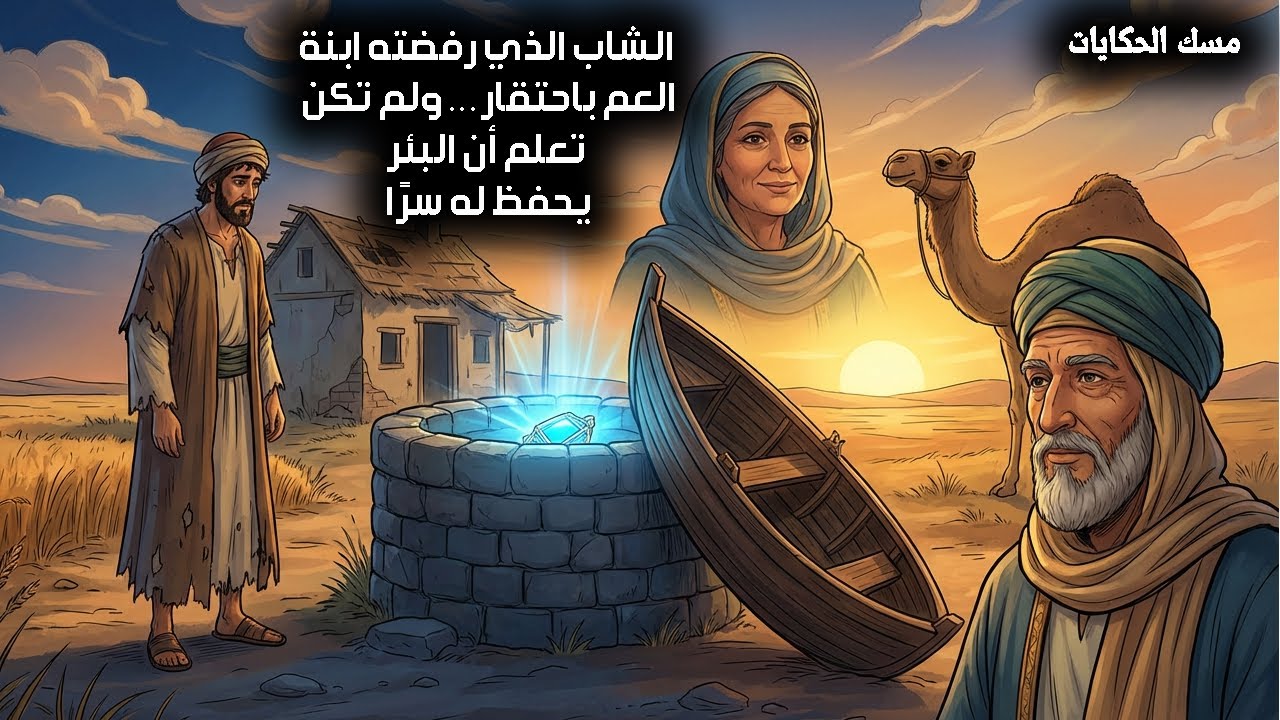 قصة التاجر الفقير الذي أغلقت في وجهه أبواب العائلة… حتى دلّه الحكيم على البئر العجيب الذي قلب موازين