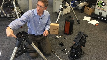 Celestron CGX800 part 2: assembling the equatorial mount and Cassegrain telescope