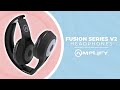 Wireless bluetooth headphones black  fusion v2 series  amplify creations