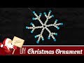 DIY Beaded snowflake ornament | Christmas ornaments |  Christmas Decorations ideas | Beads art
