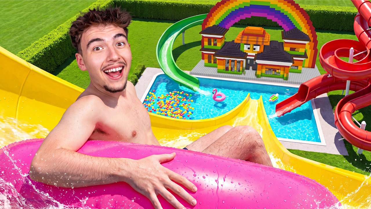 J'ai construit un PARC AQUATIQUE dans ma Maison Minecraft !
