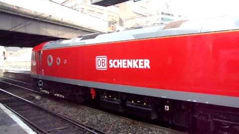 The Class 92 DB Cargo UK No.92015 with Rail Containers was passing at Carlisle Citadel Station.