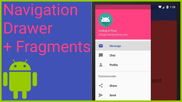 Navigation Drawer with Fragments Part 1 - MENU AND ACTIVITY THEME - Android Studio Tutorial