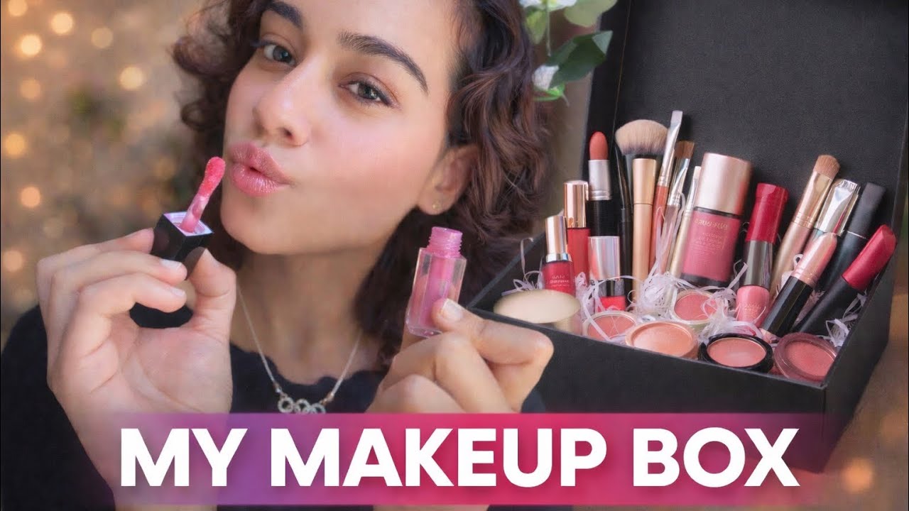 What’s in my makeup box | lets see all my makeup products 😍| daily athlete vlog 90/365 days 😱