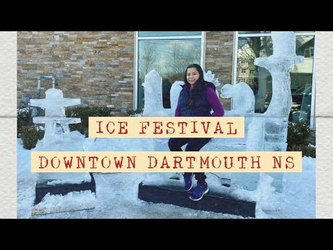 ICE FESTIVAL DOWNTOWN DARTMOUTH NOVA SCOTIA CANADA