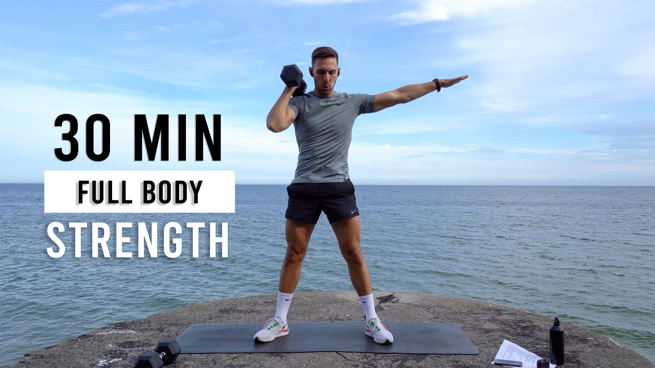 30 Min Full Body Dumbbell Strength + Cardio HIIT Workout (No Repeat ...