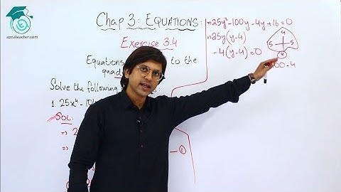 XI (11th) Maths , Exercise 3.4, Q.1 | Chapter 3 | Equations