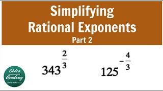 Famous RATIONAL EXPONENTS & RADICAL EXPRESSIONS: Simplifying Rational Exponents Part 2 Profile