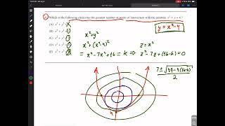 GRE Math Subject Test - Video 0006 - Graph intersections and parameters