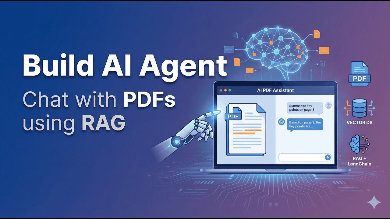 Build an AI Agent to Chat with PDFs | RAG + LangChain + Vector DB - YouTube