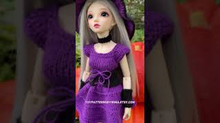 MiniFee doll Halloween clothes #knittingpattern #bjd #toypatternsbyirina #shorts MiniFee doll Halloween clothes #knittingpattern #bjd #toypatternsbyirina #shorts