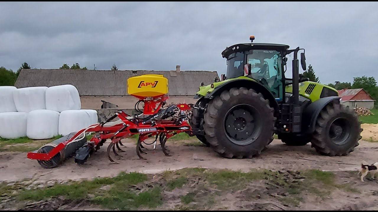 Montaż Siewnika Poplonów APV 500 M2 na Bezorkowiec Amj