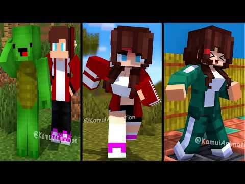 Help Mikey win the Squid Dance - MAIZEN 💪👊 | Minecraft Mix
