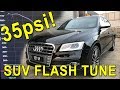 Flash tuning an Audi SQ5 twin turbo daily driver to 35PSI! Dyno, 0-60, 1/4mi of V6T 3.0T TDI