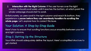 Creating a Two-Column Scrollable Page with Smooth Scrolling Transitions Profile