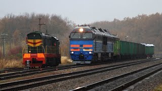 Train video. Freight trains - 53. Russia.