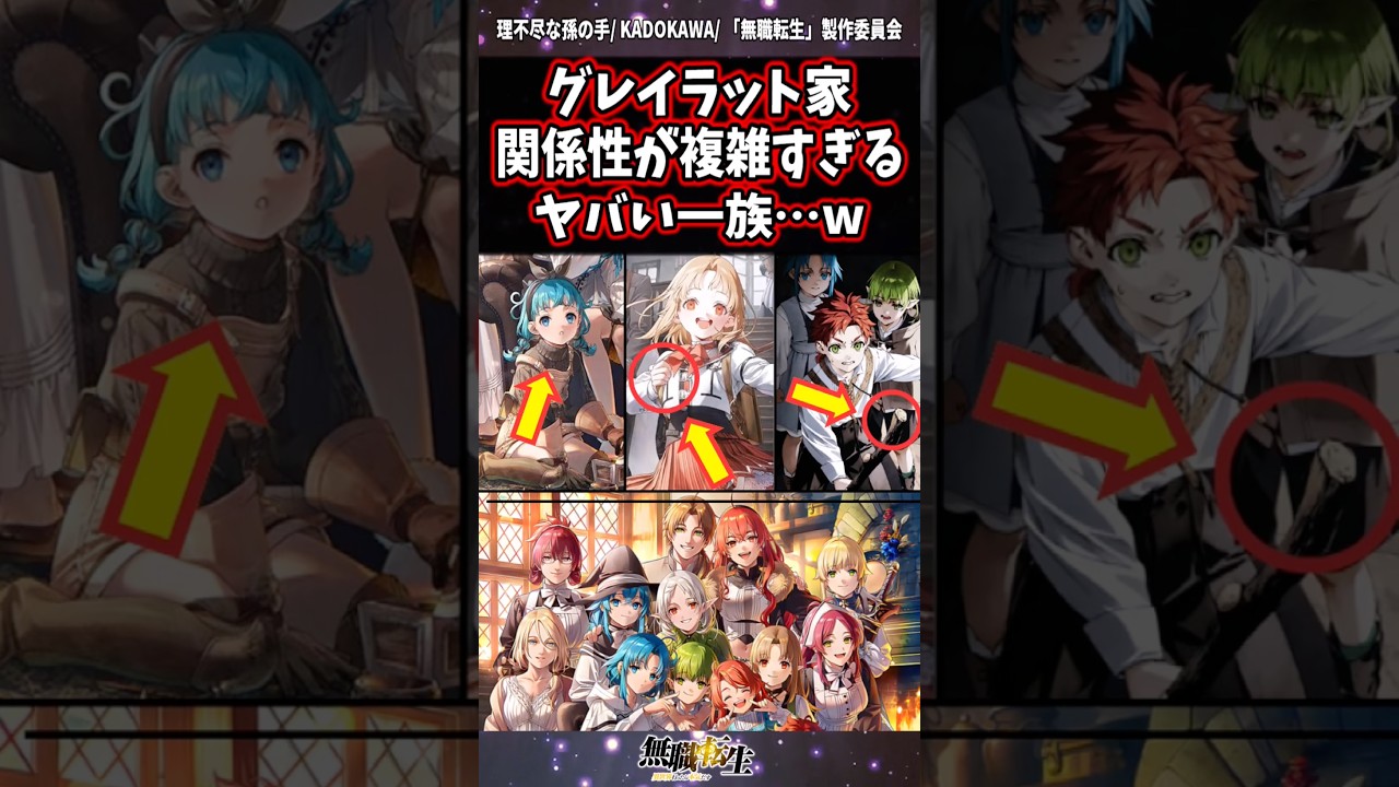 【無職転生】ルーデウスのグレイラット家の関係性が複雑すぎるw　#shorts #無職転生 #雑学 #アニメ #anime #mushokutensei