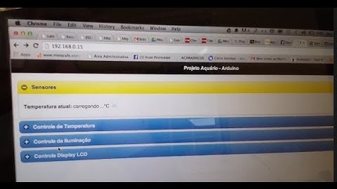 Controlador Arduino para Aquário
