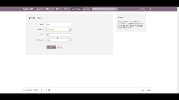 Triggers in Agile CRM