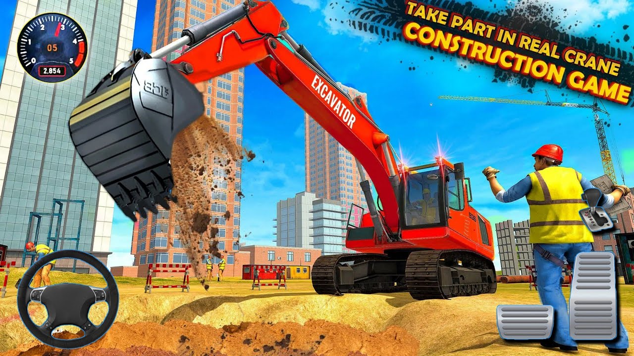 Heavy Excavator Simulator 2021 - Mega Construction Road Builder - GamePlay #4