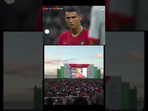 Portekizli Taraftarlar Ronaldo'nun Frikik Golünü Büyük Ekrandan İzliyorlar