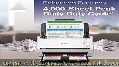 Epson DS-530 II Color Duplex Document Scanner for PC and Mac with Sheet-fed, Auto Document Feeder (