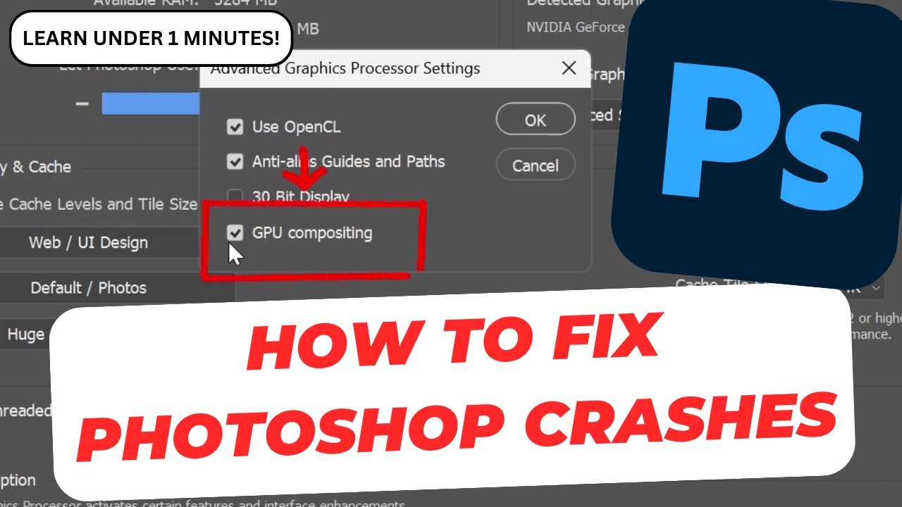 How To Fix Photoshop Crashing and Freezing Instantly on Windows