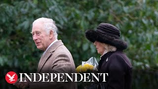 Watch again: Royals depart Christmas Day church service in Sandringham image