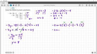 Chapter 6 Section 2 Larger System of Equations