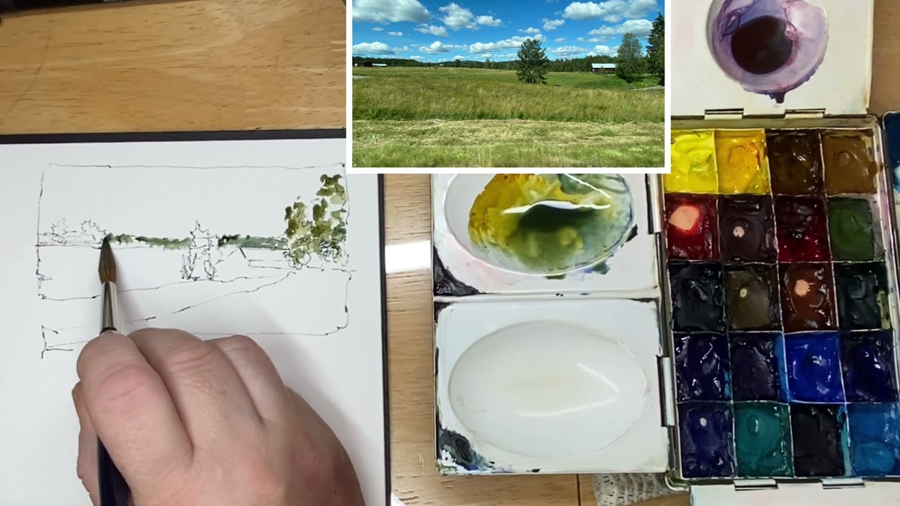 Akvarell-sketch på 10 min