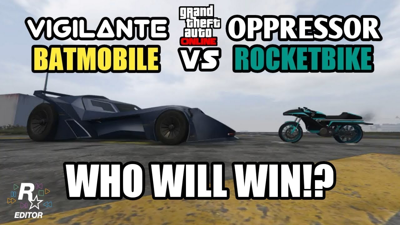 GTA 5 Online Vigilante vs Oppressor Rocket Boost Drag Race