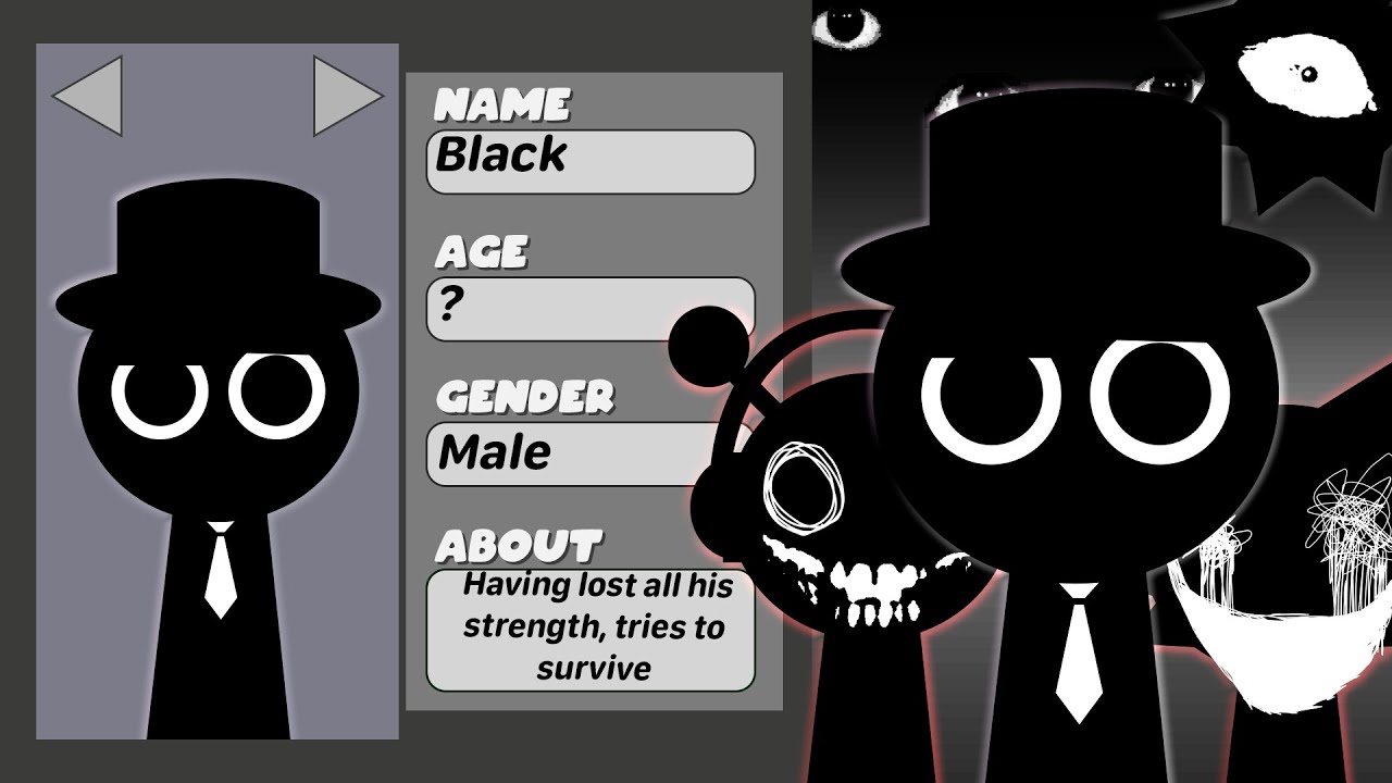 Incredibox Sprunki Noir Sprunki Black Treatment - NEW UPDATE (GALLERY) | ALL CHARACTERS DESCRIPTION!
