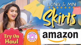 Summer special Long & mini SKIRTS haul from AMAZON | sale upto 80% off | Tryon | gimaashi 