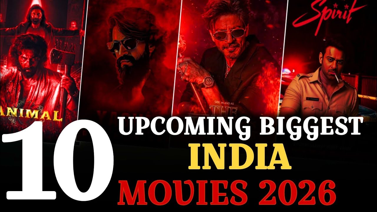 Top 10 Upcoming Biggest Indian Movies | SRK Vs Rocky Bhai Vs prabhas |  Upcoming Movies 2026