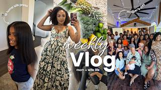 Family Cookout, Mother's Day Weekend, Doing my daughter silk press, juicing & more mom life