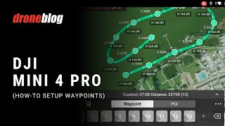 DJI Mini 4 Pro  Setting up Waypoints