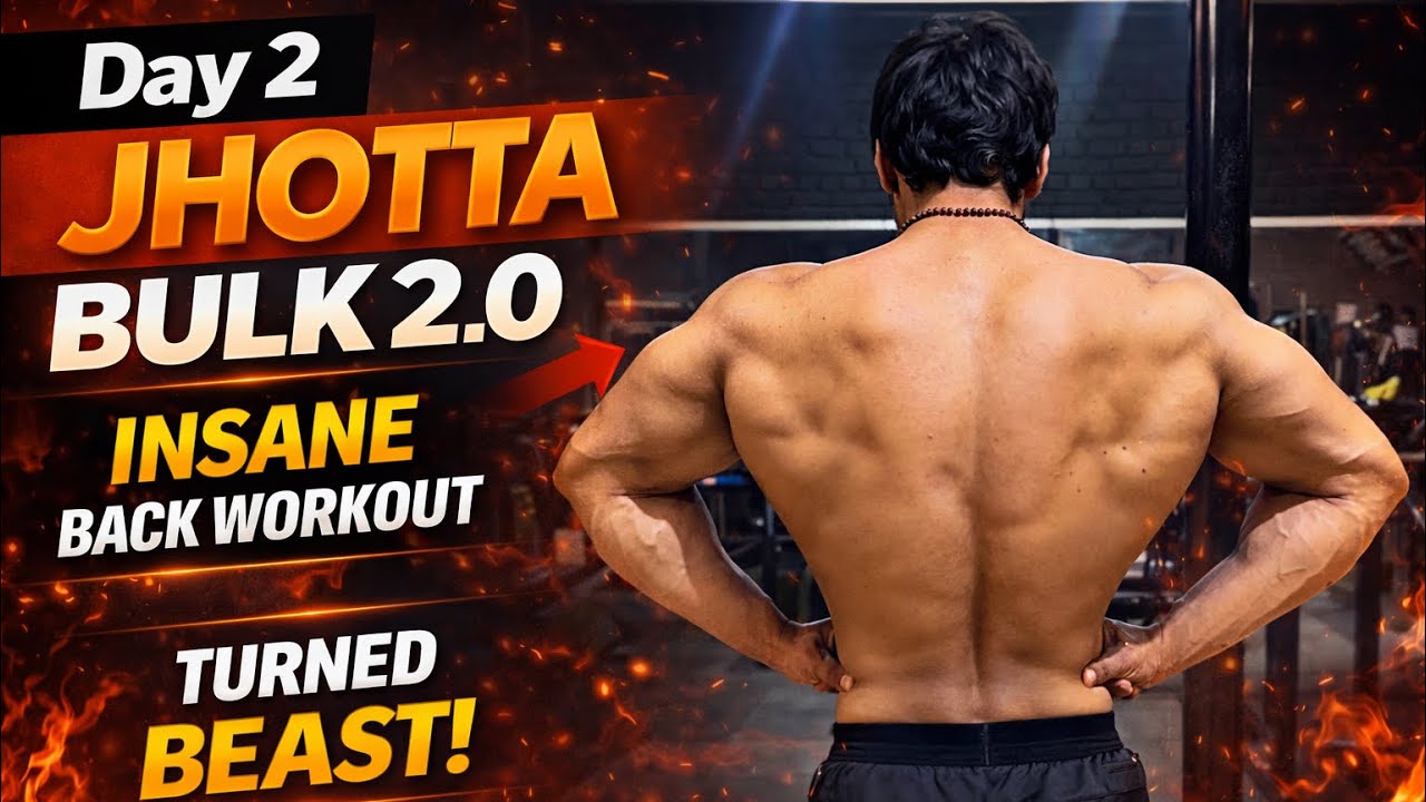 DAY 2 • Jhotta Bulk 2.0 | INSANE Back Workout | Wide Lats + Thickness | Pull Ups Every Set