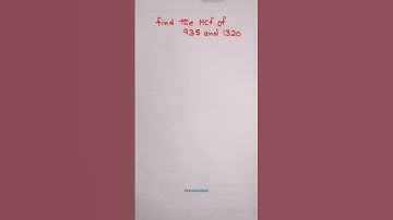 find the hcf | hcf of 935 and 1320 | hcf by division method#viral #trending #shortsfeed